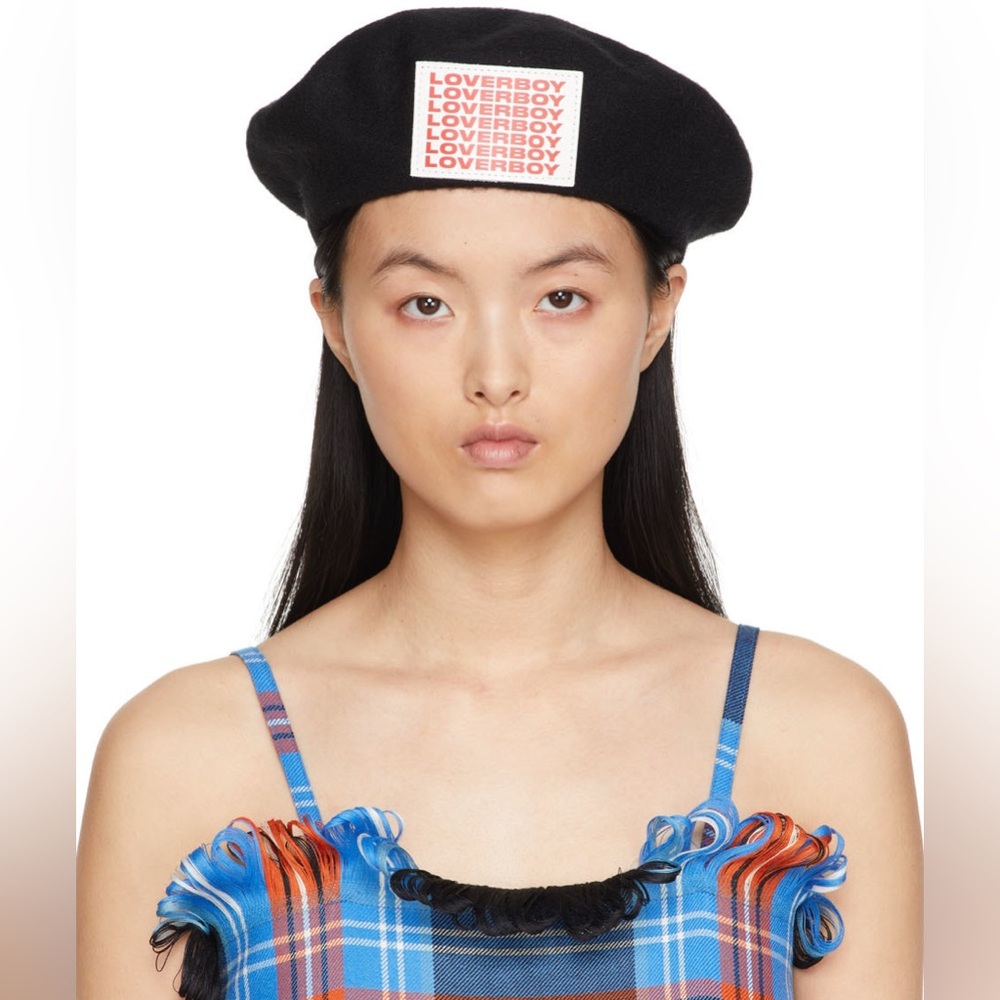 Black CHARLES JEFFREY LOVERBOY patch beret